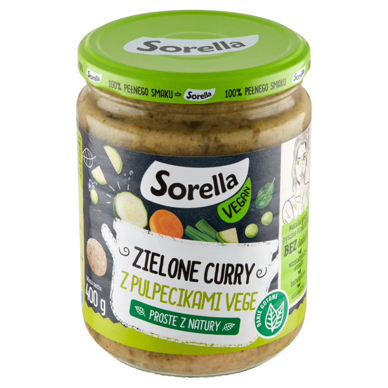 SORELLA Zielone curry z pulpecikami vege (wegańskie)