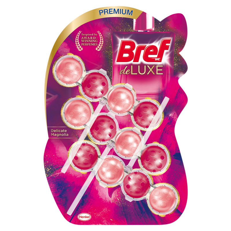 BREF DeLuxe Zawieszka do WC - Delikatna Magnolia 3x50g