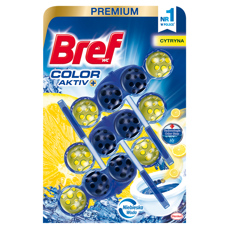 BREF Color Aktiv Zawieszka do WC - Cytryna 3x50g frisco.pl