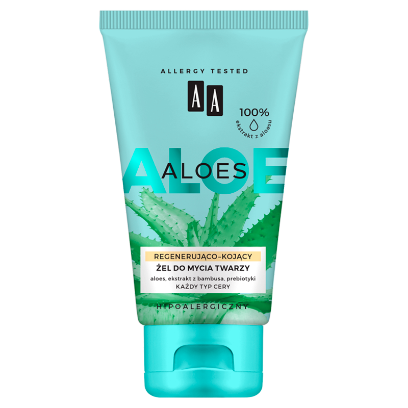 AA Aloes 100% aloe vera extract żel do mycia twarzy regenerująco - kojący frisco.pl