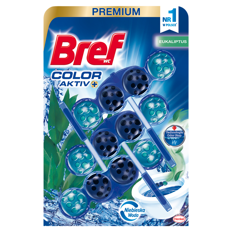 BREF Color Aktiv Zawieszka do WC - Eukaliptus 3x50g frisco.pl