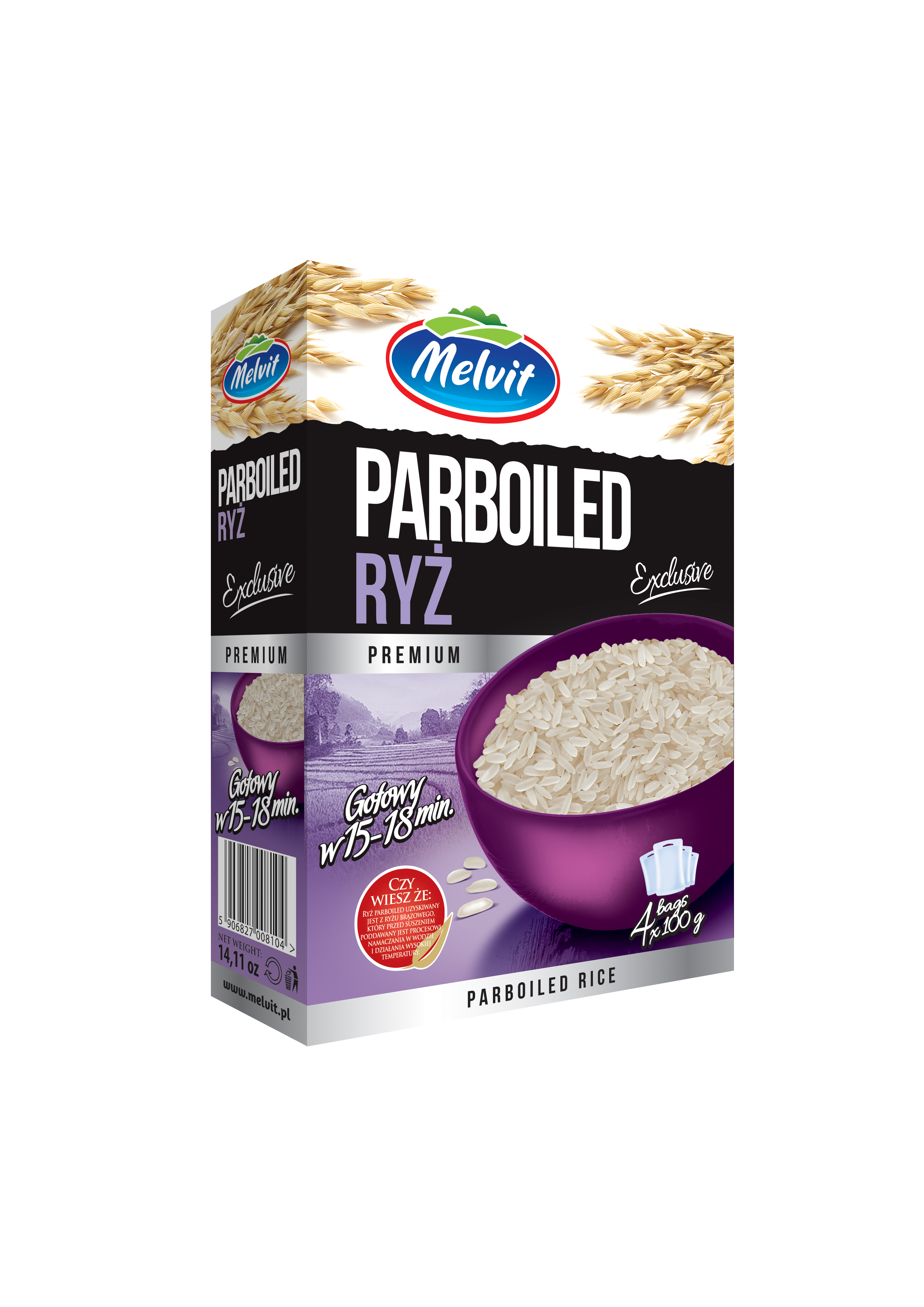 MELVIT Ryż parboiled (4x100g) frisco.pl