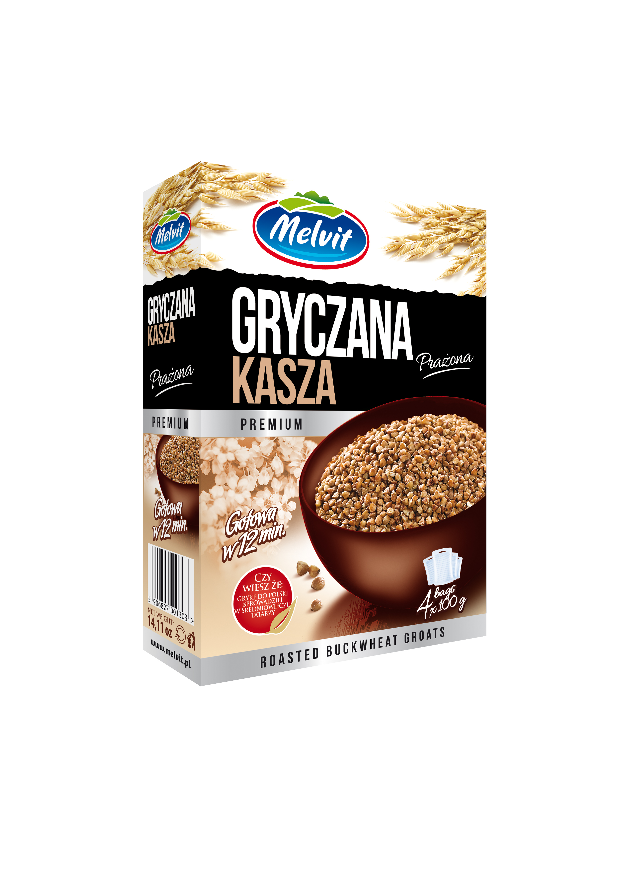 MELVIT Kasza gryczana prażona (4x100g) frisco.pl