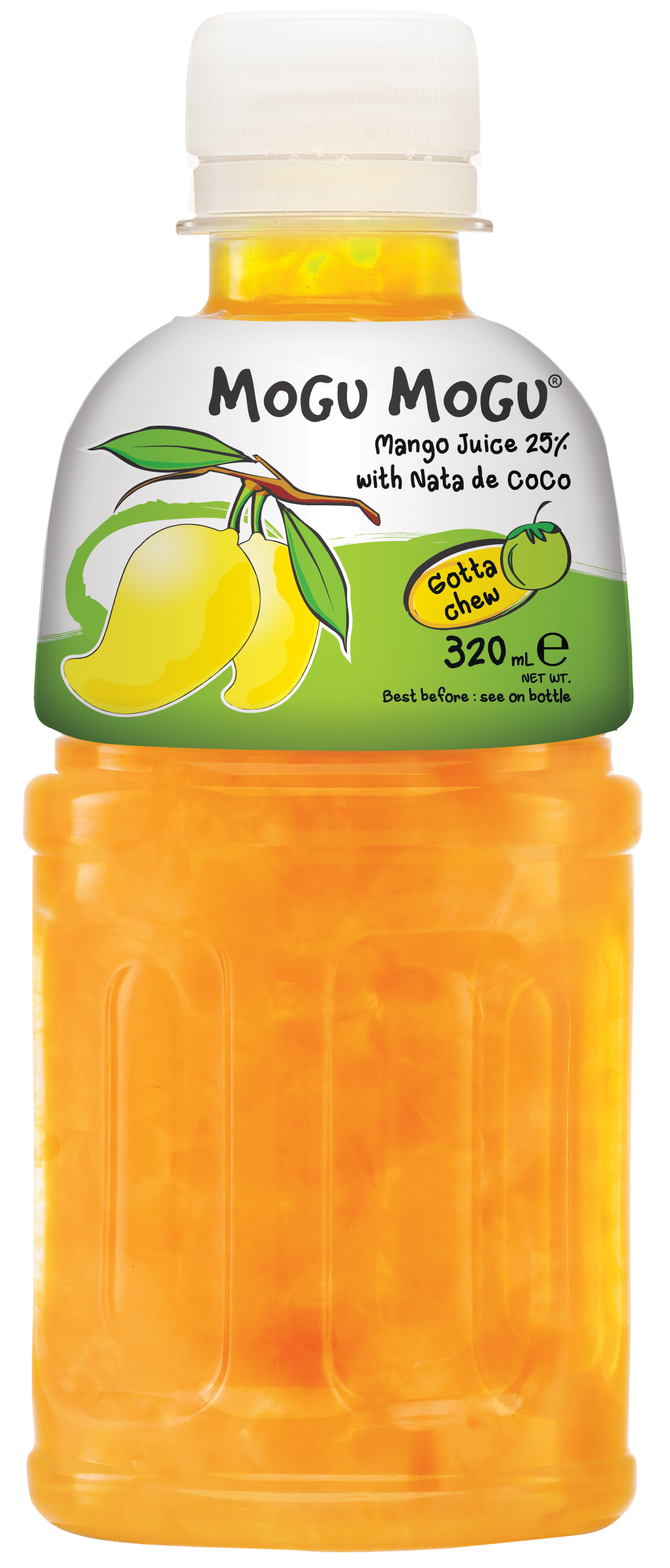 MOGU MOGU Napój o smaku mango z kawałkami galaretki kokosowej