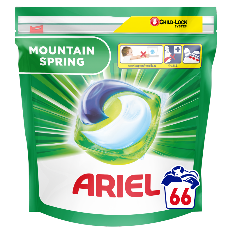 ARIEL Allin1 Pods Kapsułki do prania Mountain Spring 66 szt.