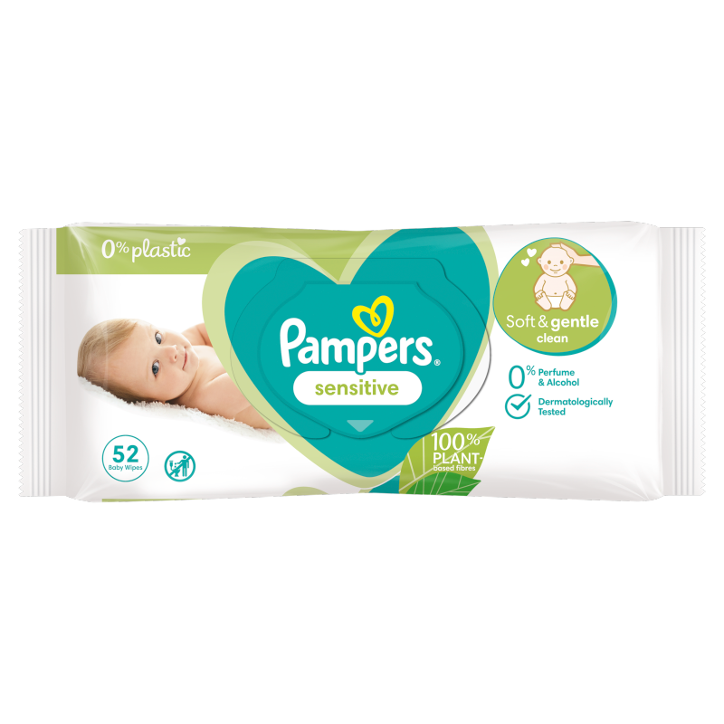 PAMPERS Sensitive Chusteczki nawilżane 52 szt. frisco.pl