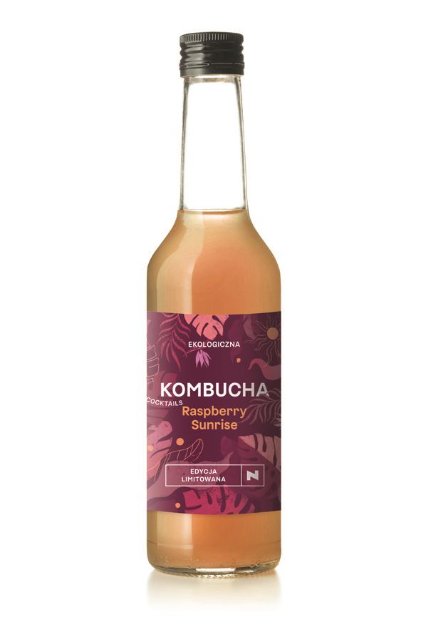 ZAKWASOWNIA Ekologiczna kombucha cocktails raspberry sunrise
