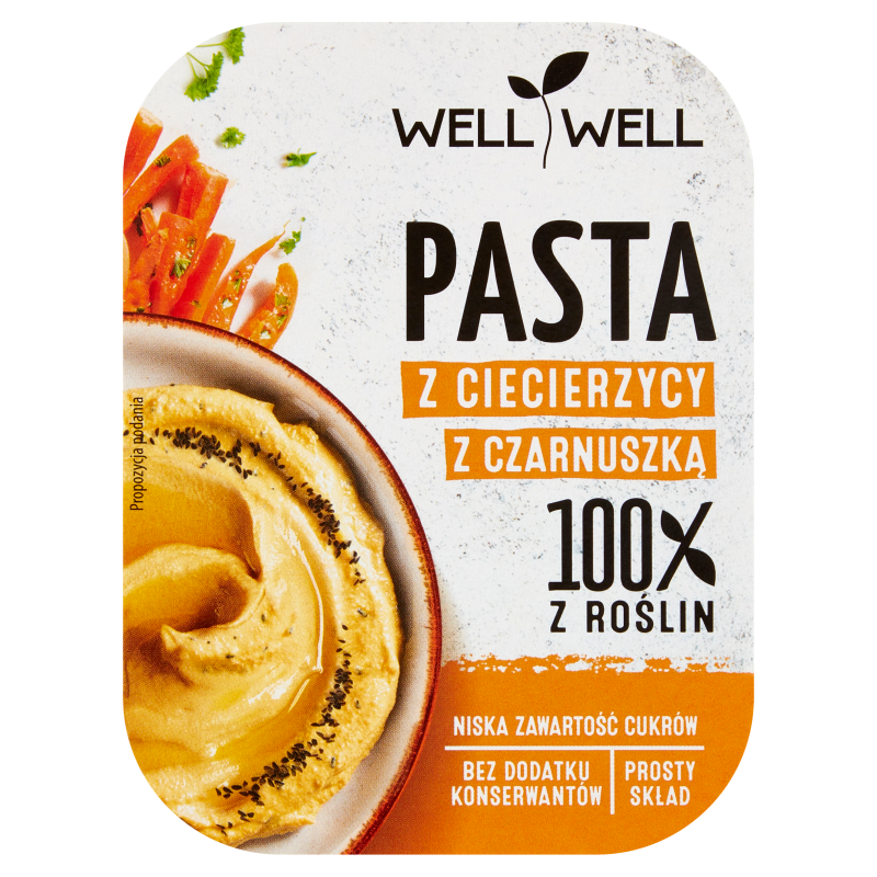 WELL WELL Pasta z ciecierzycy z czarnuszką