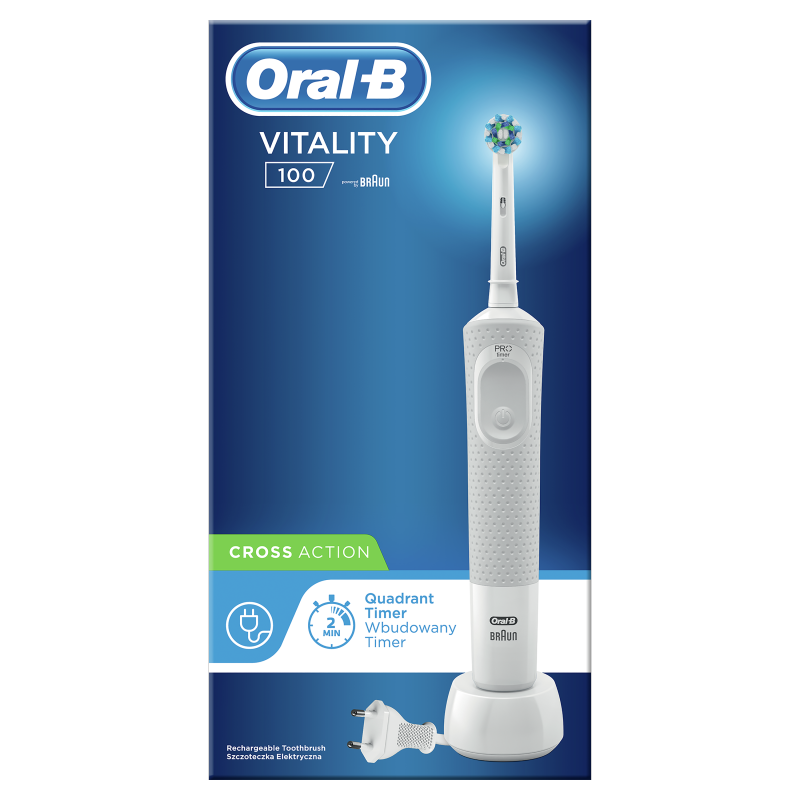 ORAL-B Vitality 100 Szczoteczka elektryczna do zębów, biała