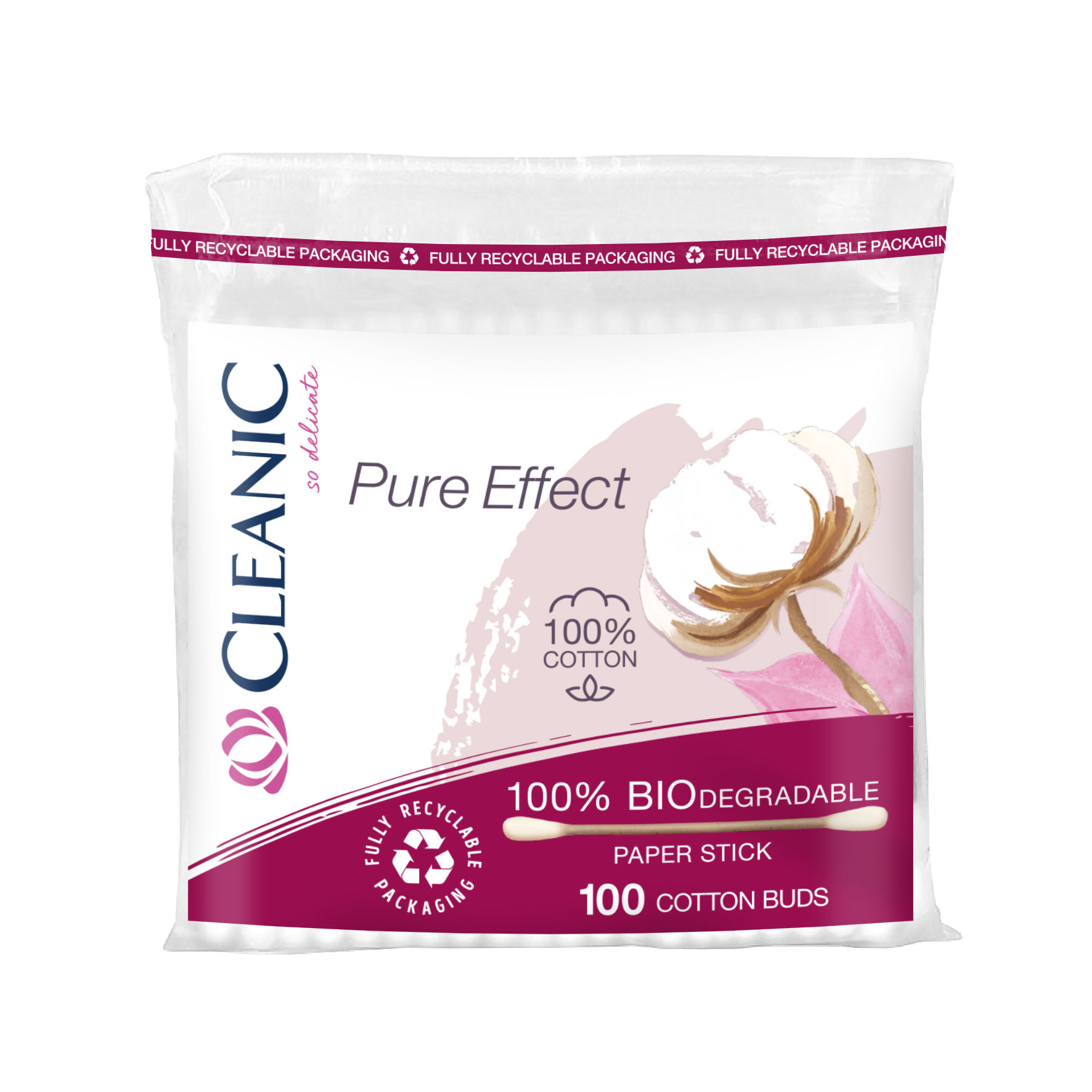 CLEANIC Pure Effect Patyczki higieniczne 100 szt. frisco.pl