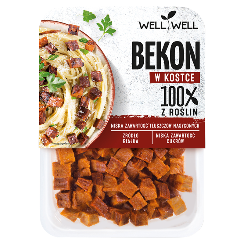 WELL WELL Roślinny bekon w kostce