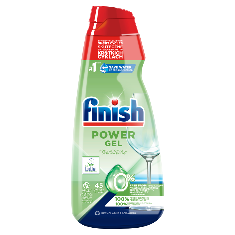 FINISH All in 1 MAX Żel do mycia naczyń w zmywarce 0%