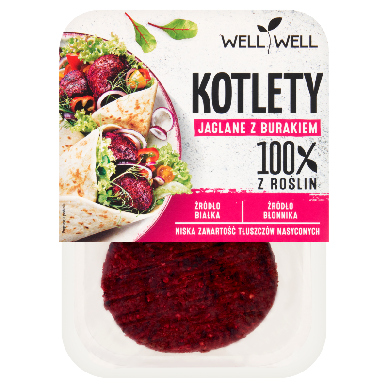 WELL WELL Roślinne kotlety jaglane z burakiem frisco.pl