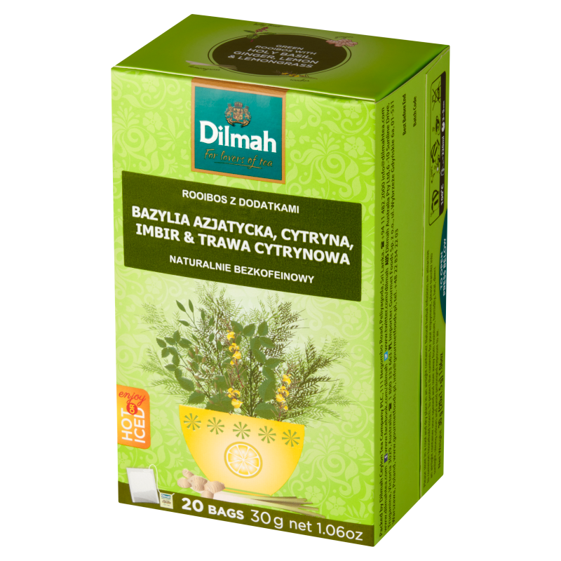 DILMAH Napar bazylia azjatycka z cytryną i imbirem 20 torebk ex.