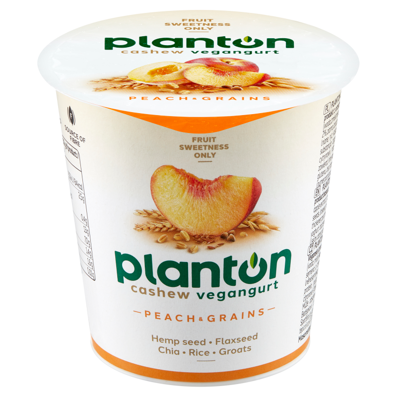 PLANTON Peach & Grains Vegangurt z orzechów nerkowca