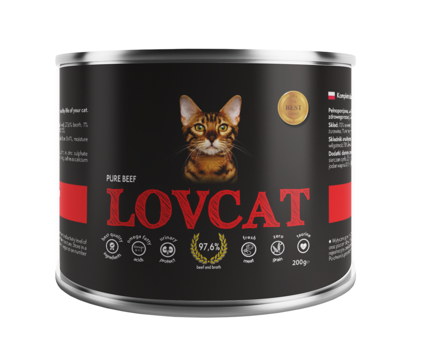 LOVCAT Wysokomięsna karma dla kotów - wołowina