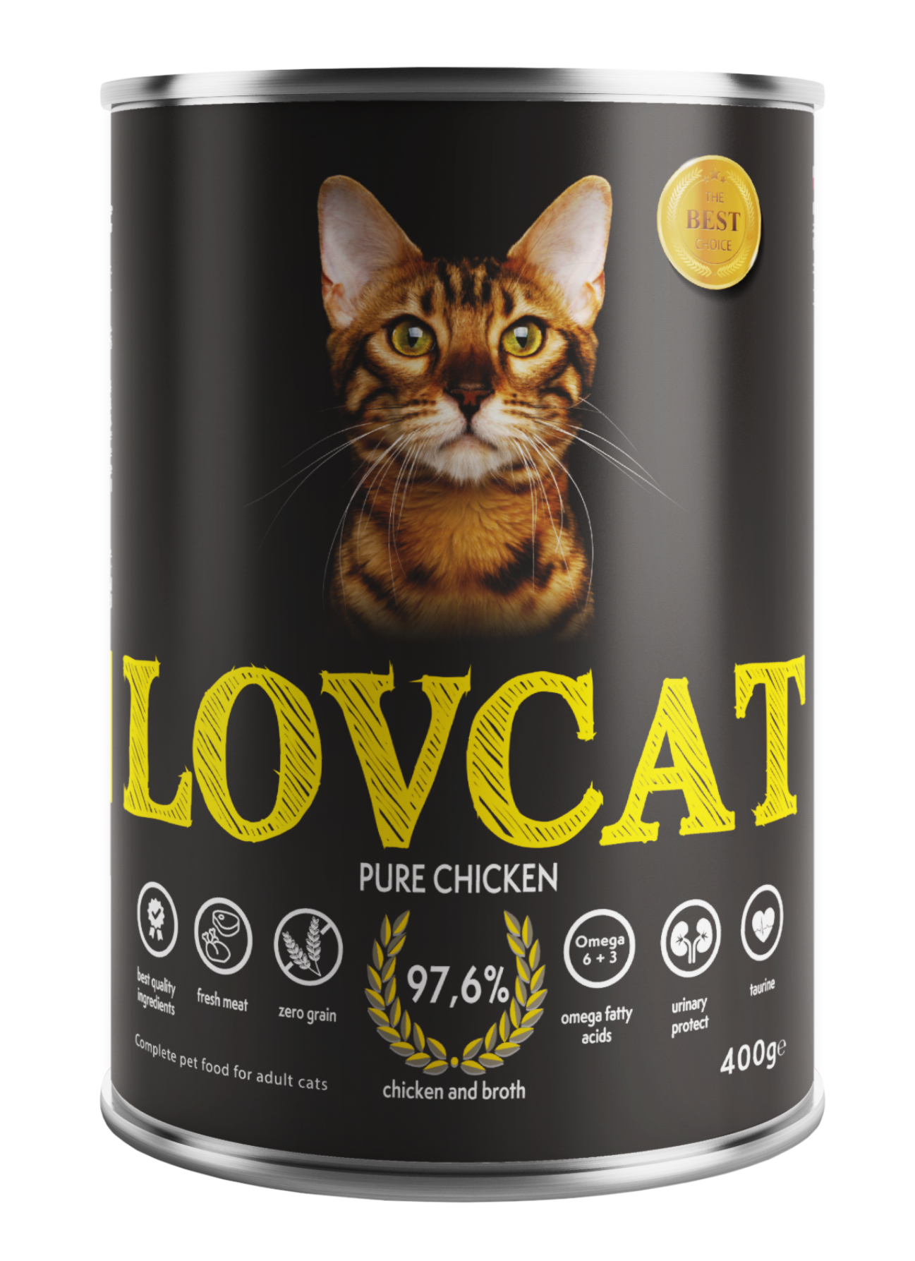 LOVCAT Wysokomięsna karma dla kotów - kurczak