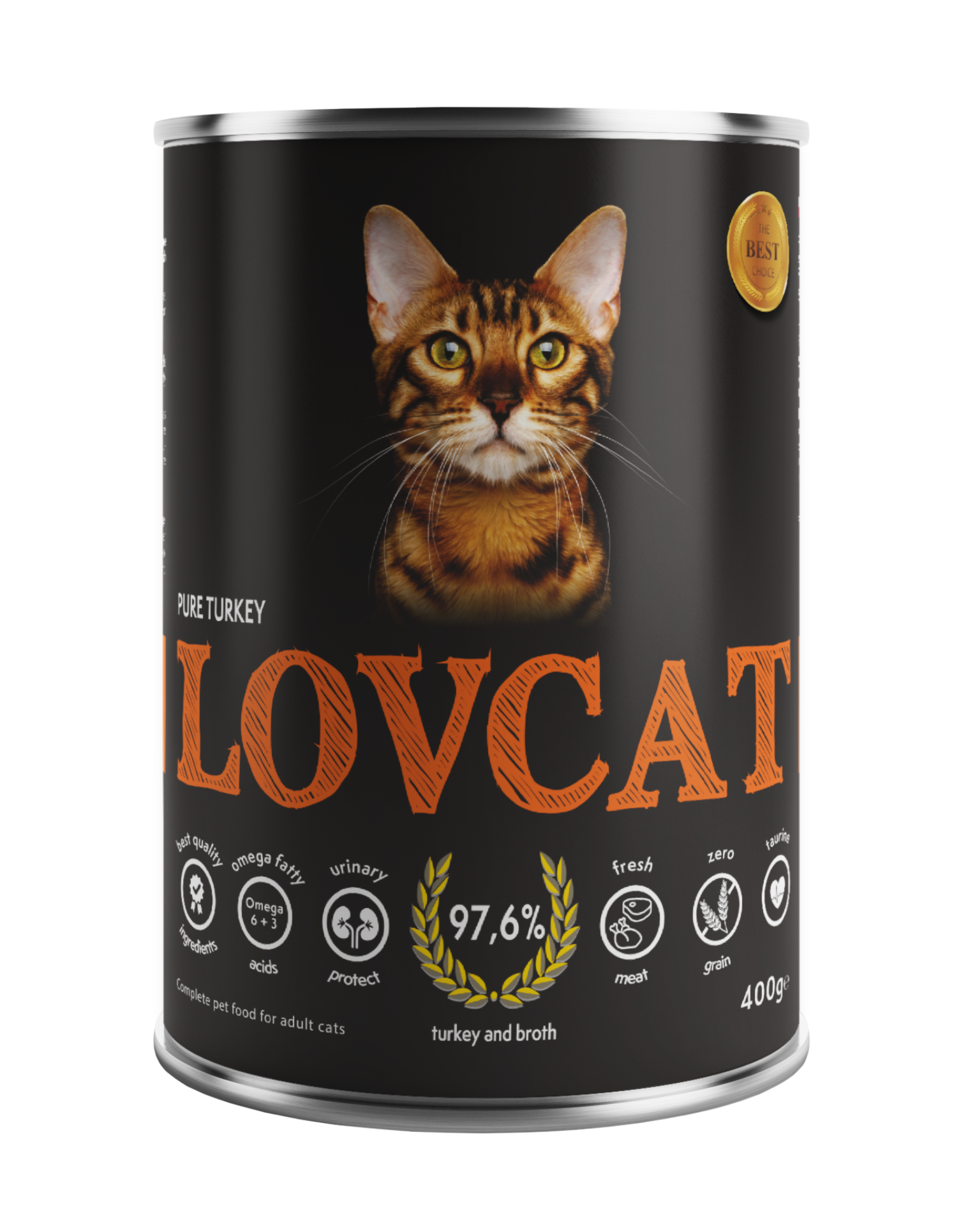 LOVCAT Wysokomięsna karma dla kotów - indyk