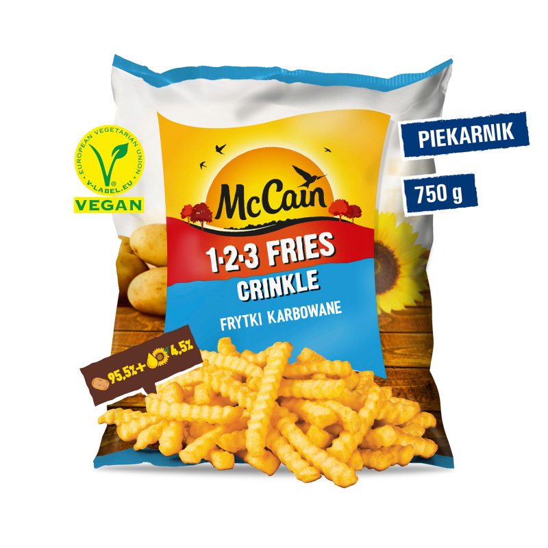 MCCAIN 1.2.3 Frytki karbowane mrożone frisco.pl