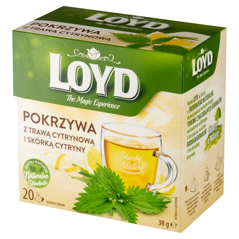 LOYD TEA Pokrzywa z trawą cytrynową i skórką cytryny (20 torebek)
