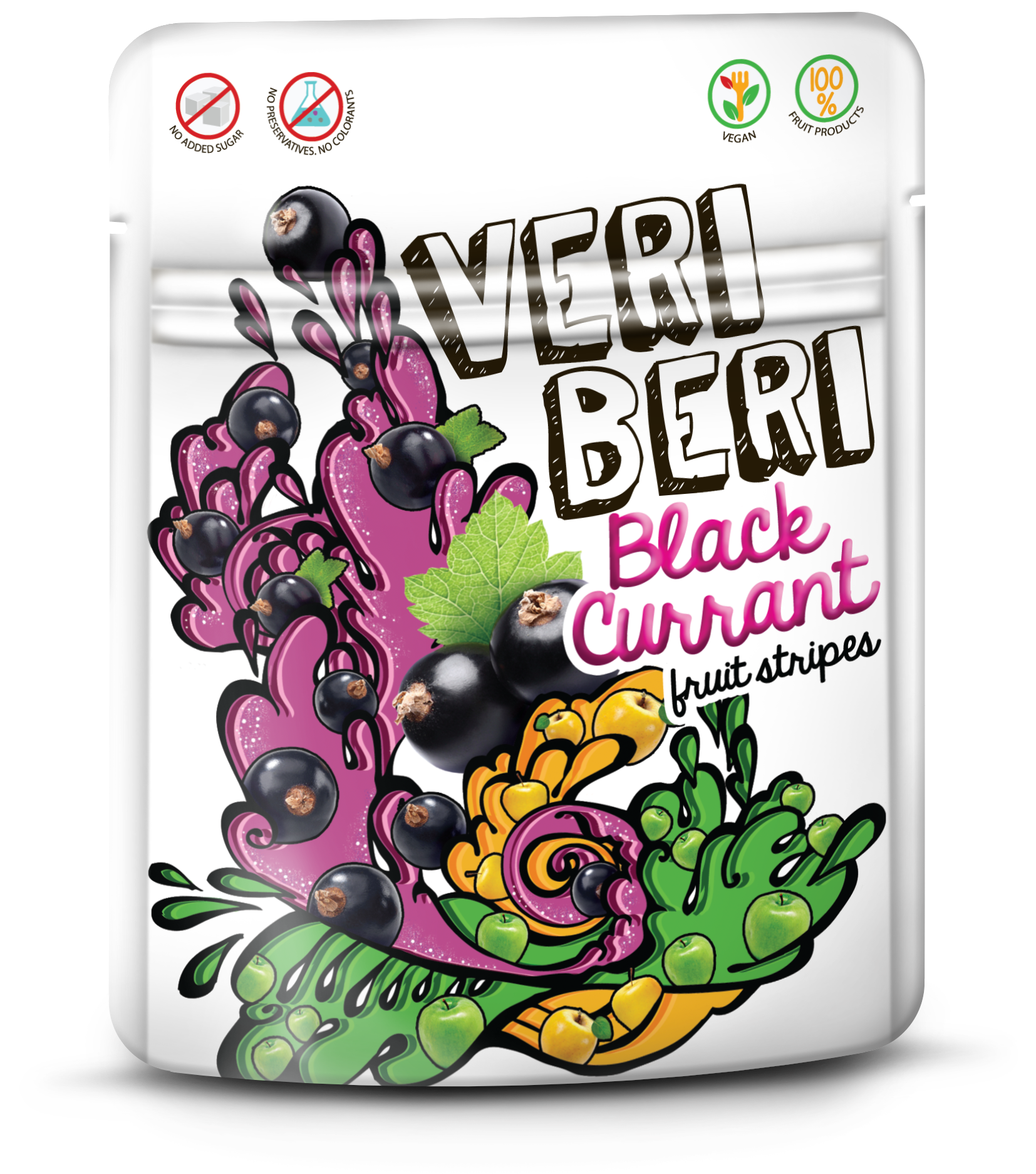 VERI BERI Bezglutenowe żelki czarna porzeczka