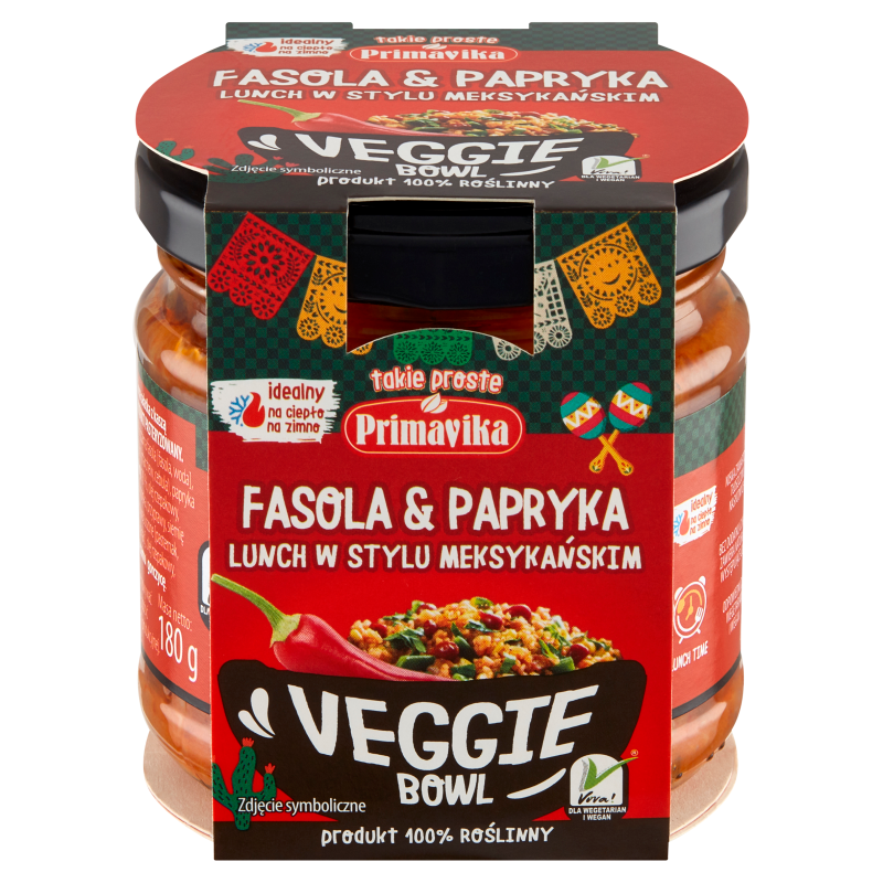 PRIMAVIKA Veggie Bowl - lunch w stylu meksykańskim z fasolą i papryką
