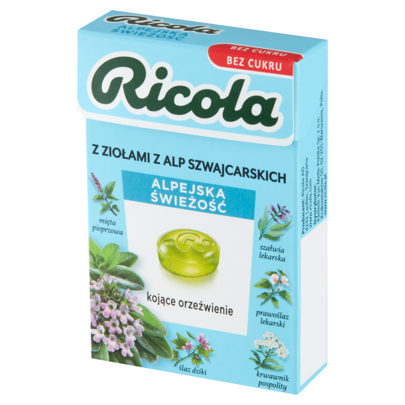 RICOLA Cukierki Alpejska Świeżość frisco.pl