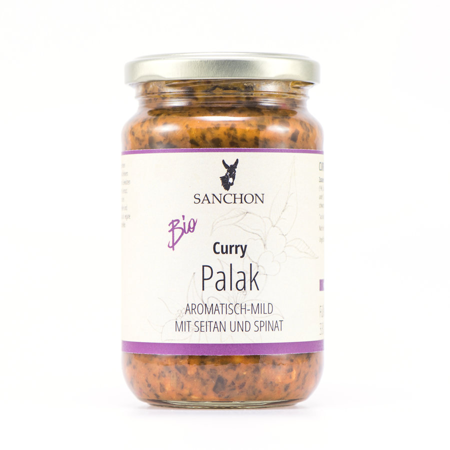 SANCHON Sos curry Palak (z seitanem i szpinakiem)