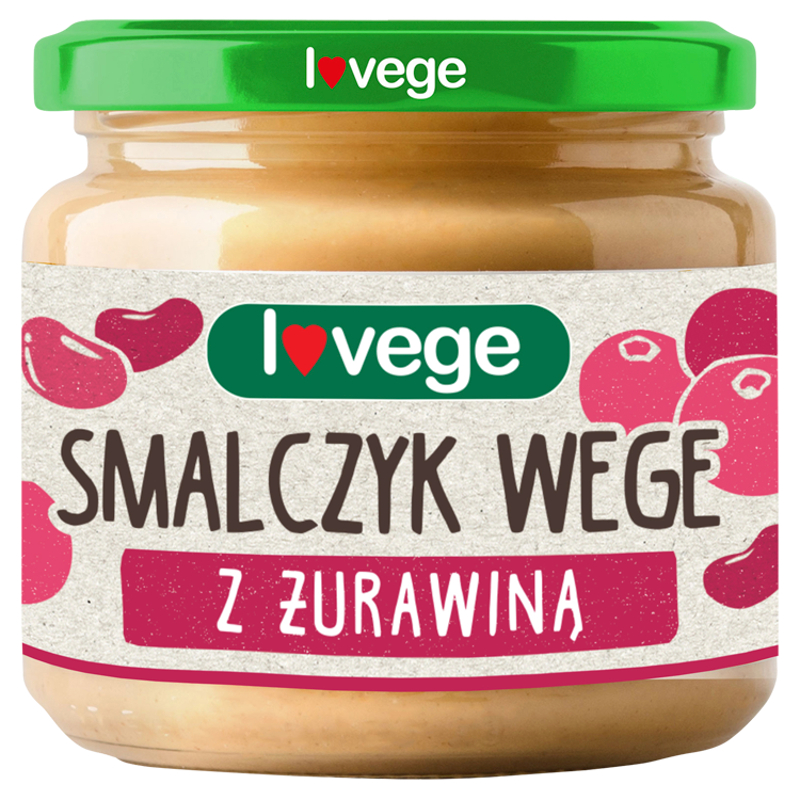 LOVEGE Smalczyk wegański z żurawiną bezglutenowy