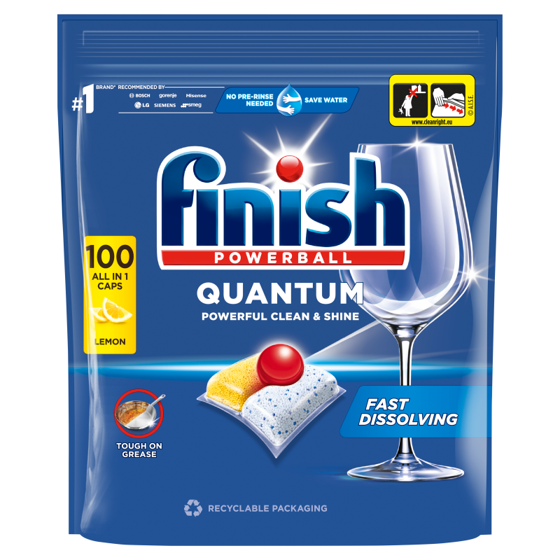 FINISH Quantum All in 1 Kapsułki do zmywarki Lemon 100 szt.