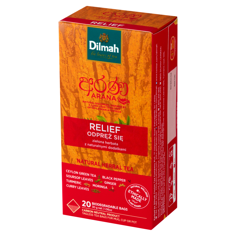 DILMAH Arana Odpręż się - zielona herbata z dodatkami 20 torebek ex.
