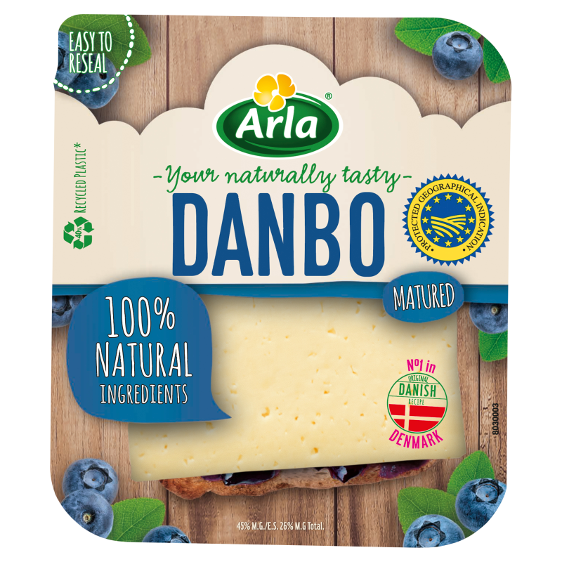 ARLA Duński ser Danbo w plastrach 26 % tłuszczu