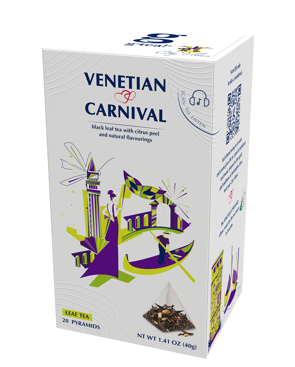 G'TEA! Venetian Carnival - czarna herbata z aromatem cytrusów 20 torebek ex.