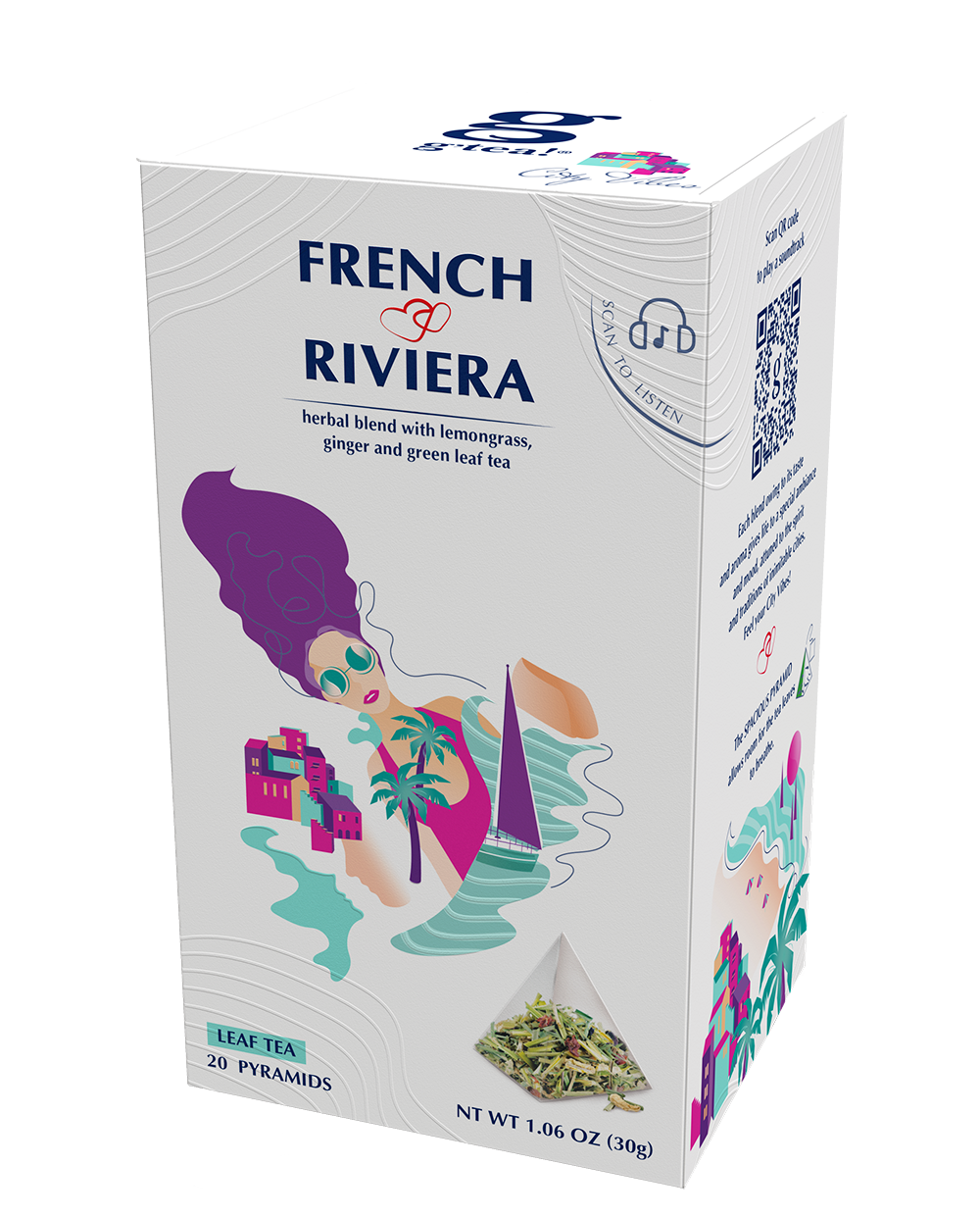 G'TEA! French Riviera - zielona herbata z dodatkami 20 torebek ex.