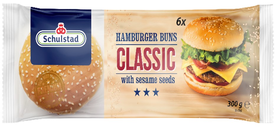 SCHULSTAD Hamburger Buns Classic z sezamem 6 szt