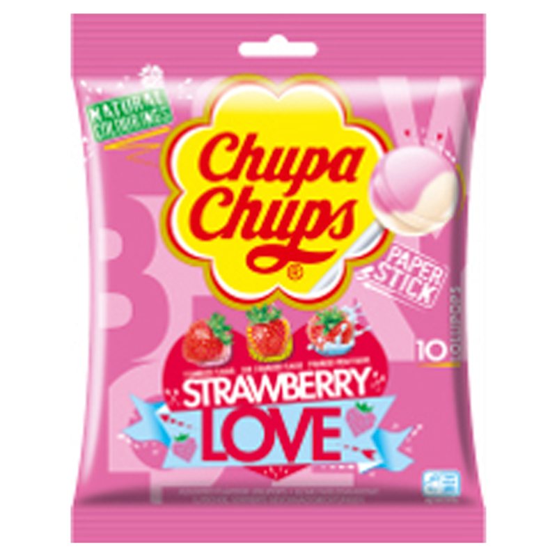 CHUPA CHUPS Lizaki truskawkowe 10 szt. frisco.pl