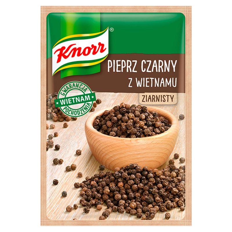 KNORR Pieprz czarny z Wietnamu ziarnisty