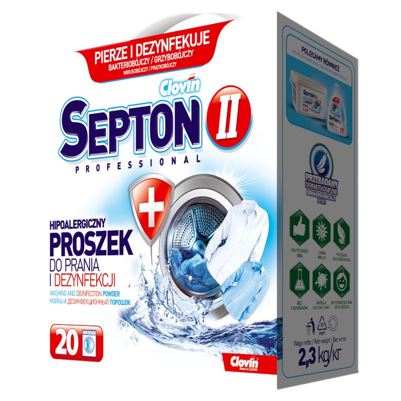 Clovin II Septon Proszek do prania dezynfekujący bezfosforanowy frisco.pl