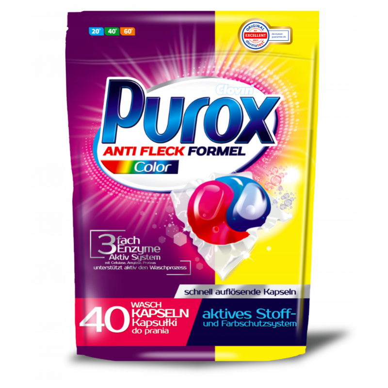 Purox Kapsułki do prania Color 40 szt.