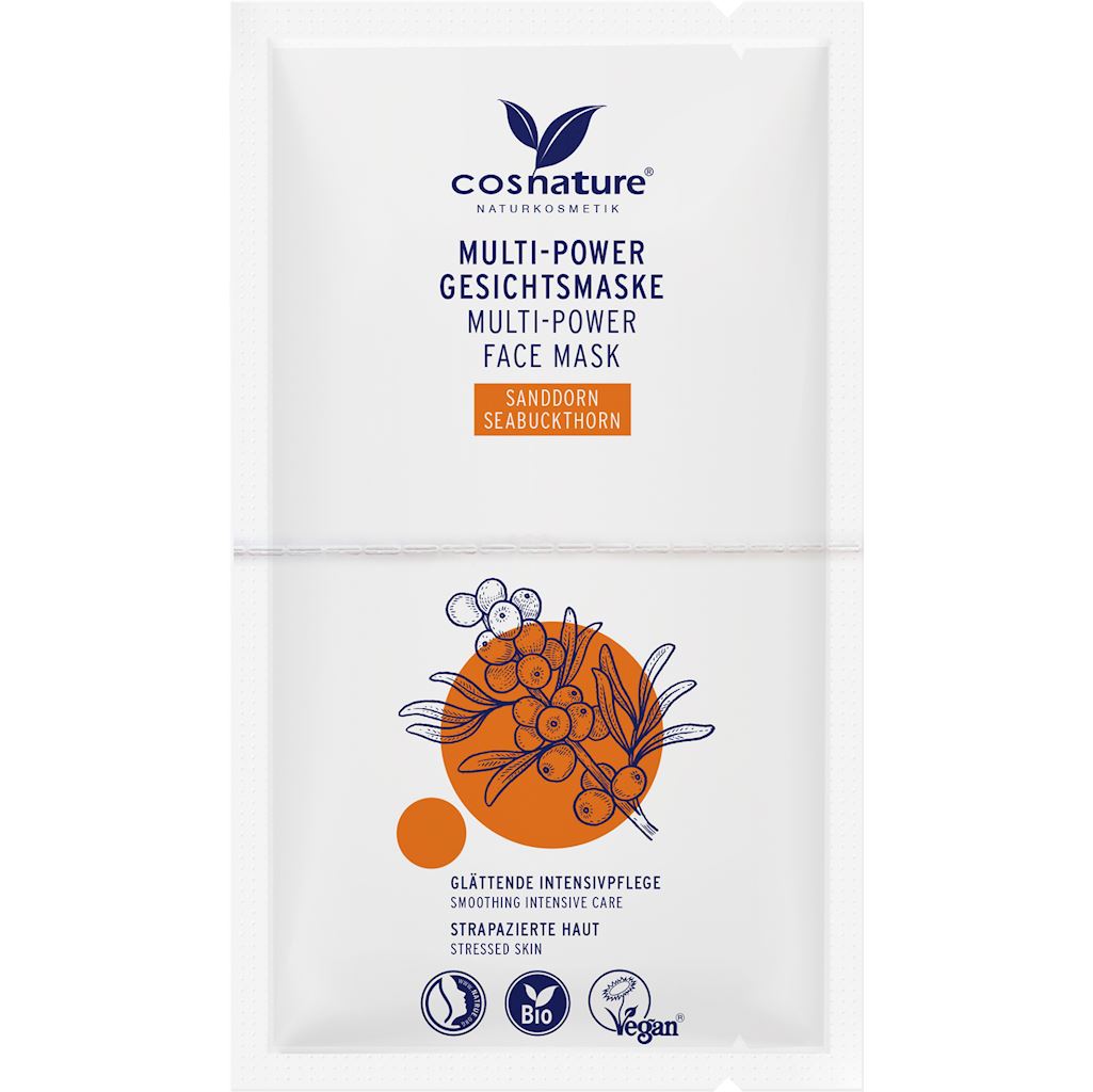 COSNATURE Naturalna multiodżywcza maska do twarzy z rokitnikiem (2 x 8 ml)