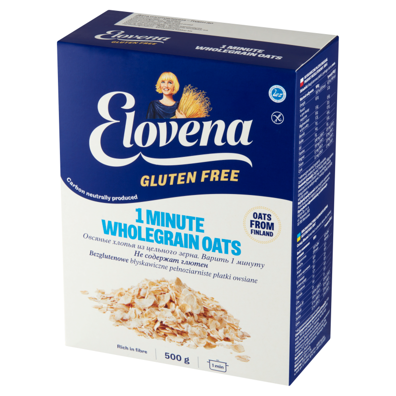 Elovena Gluten Free płatki owsiane naturalne 1 Minute frisco.pl