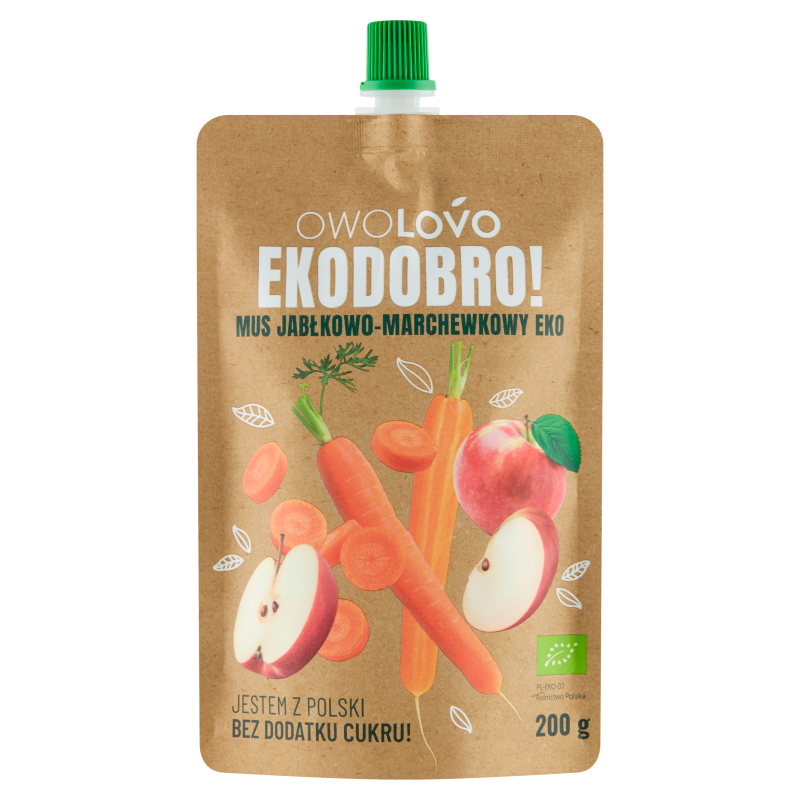 OWOLOVO Mus jabłkowo-marchewkowy BIO frisco.pl