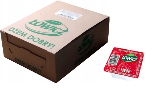 ŁOWICZ Mini dżem malinowy porcyjny 30 szt x 25g