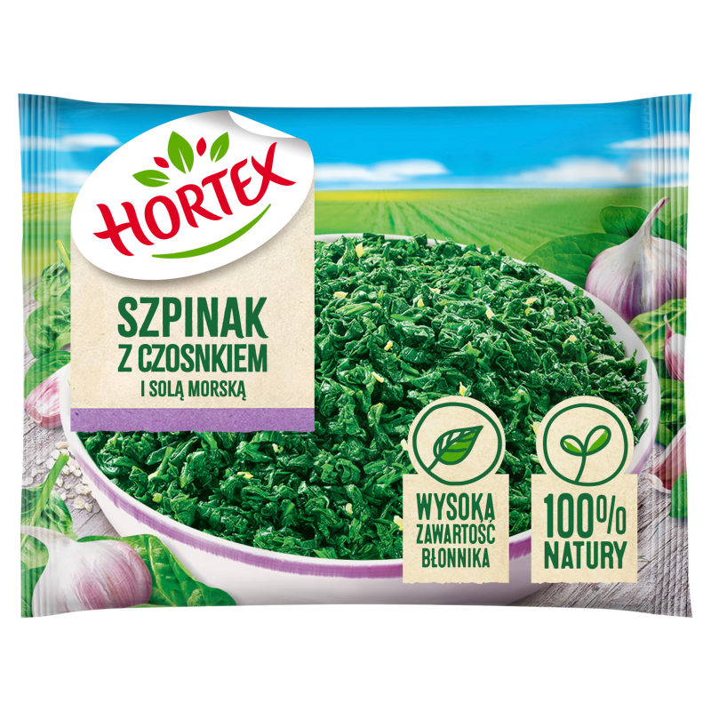 HORTEX Szpinak z czosnkiem i solą morską frisco.pl