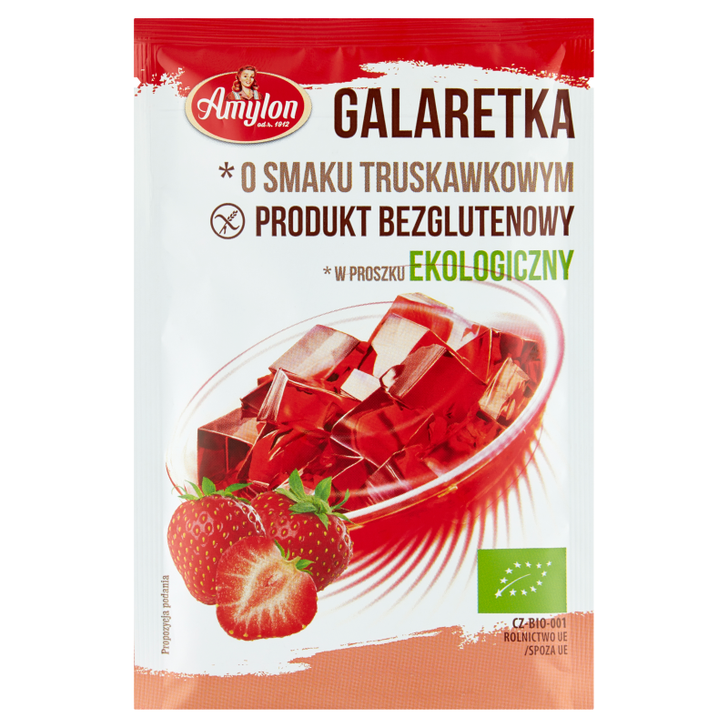AMYLON Galaretka o smaku truskawkowym bezglutenowa BIO
