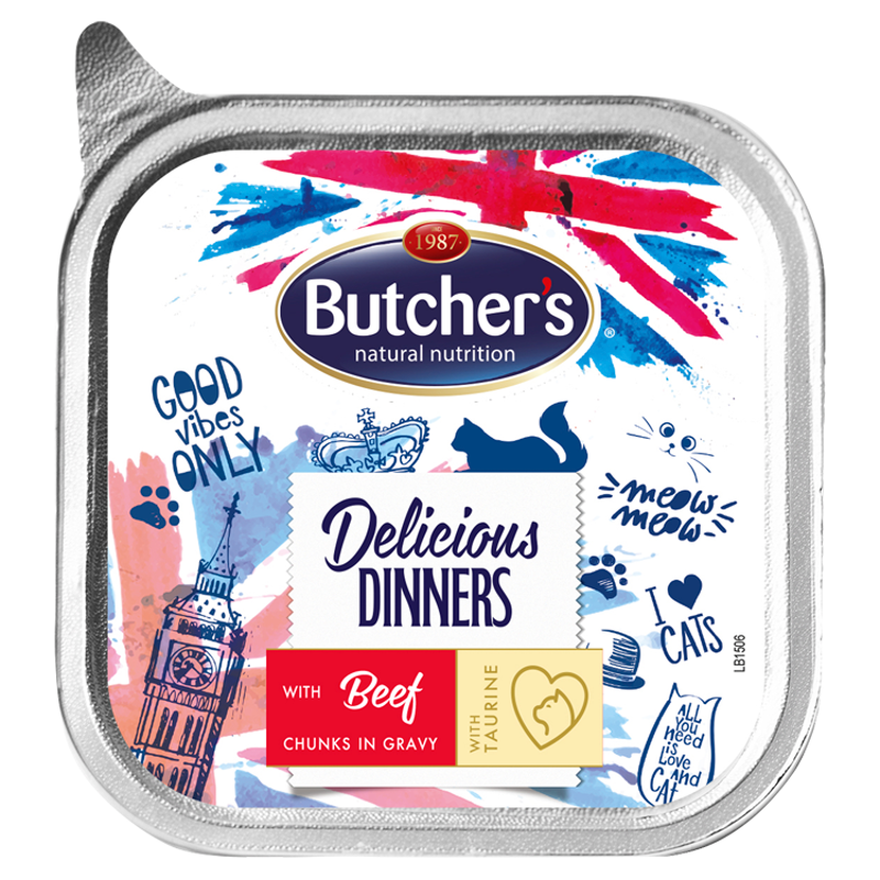 BUTCHER'S Delicious Dinners Karma dla kotów kawałki w sosie z wołowiną frisco.pl