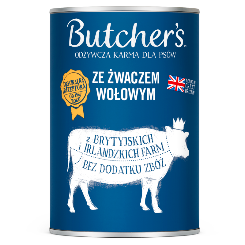 BUTCHER'S Original Karma dla dorosłych psów ze żwaczem wołowym - pasztet frisco.pl
