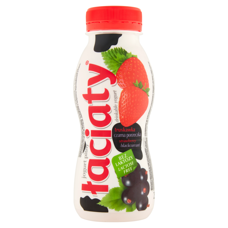 ŁACIATY Jogurt pitny truskawka czarna porzeczka bez laktozy frisco.pl
