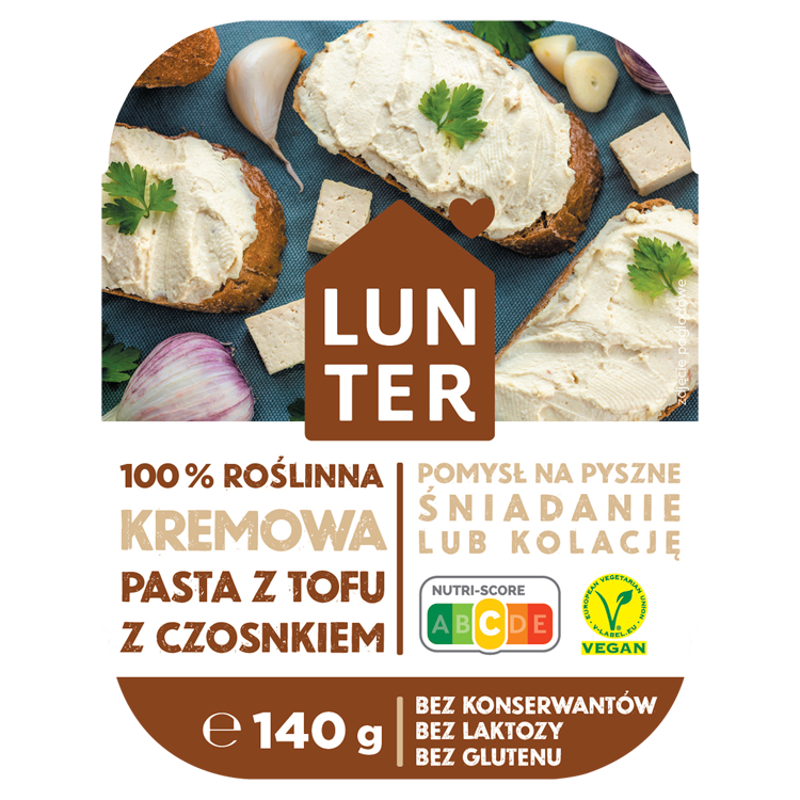LUNTER Kremowa pasta z tofu z czosnkiem