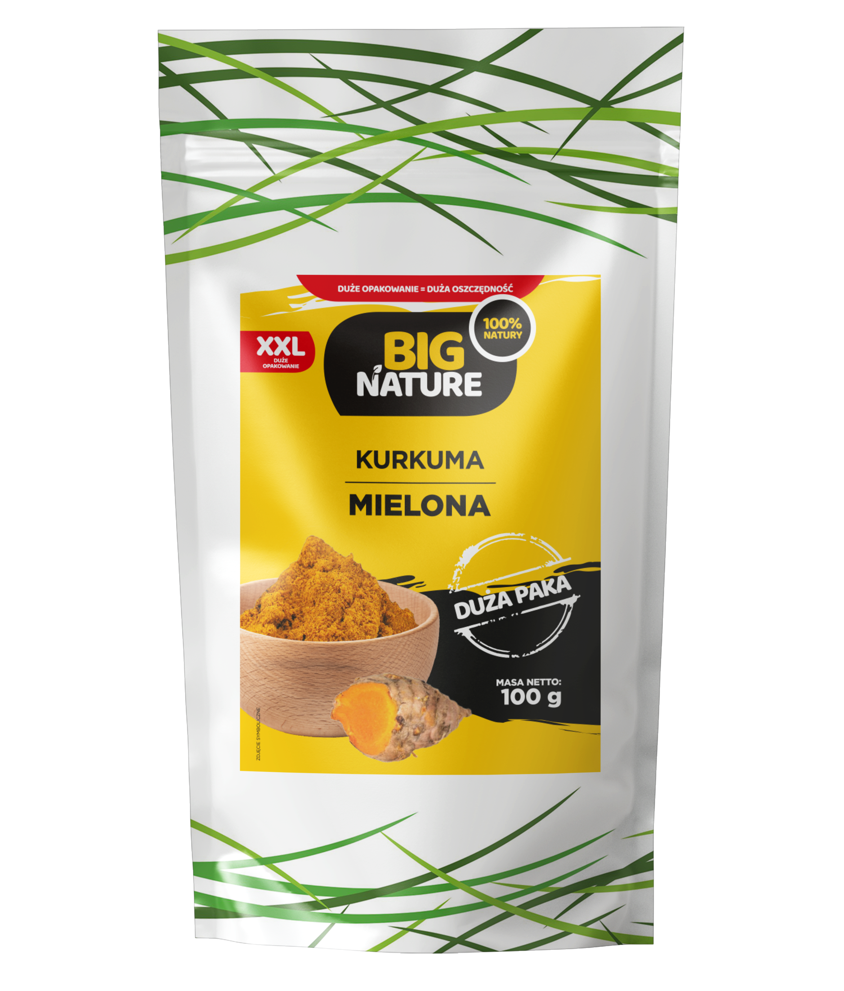 BIG NATURE Kurkuma mielona XXL